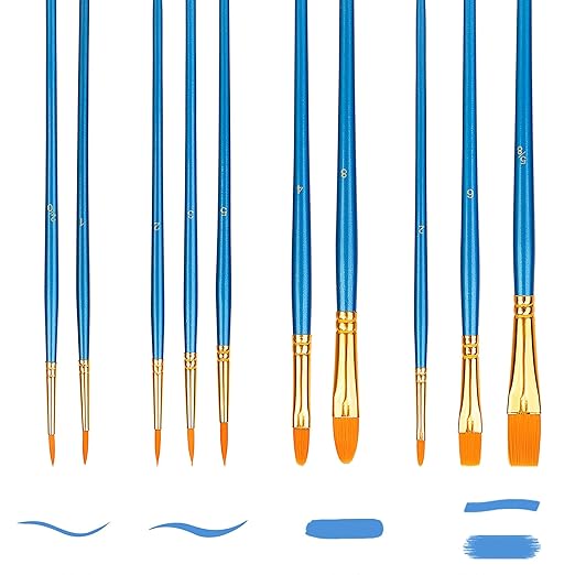 Sizes Brush set for painting by numbers