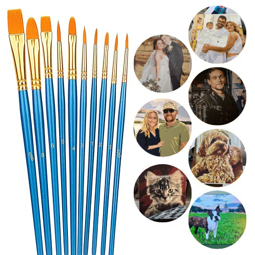 Quality painting Brush set for painting by numbers